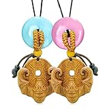 Magic Bat Car Charm or Home Decor Blue Pink Simulated Cats Eye Donut Love Couples Best Friend Amulets