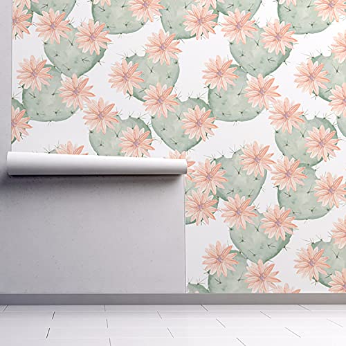 Papier peint fleurs de cactus Coloray : cachez vos murs ternes