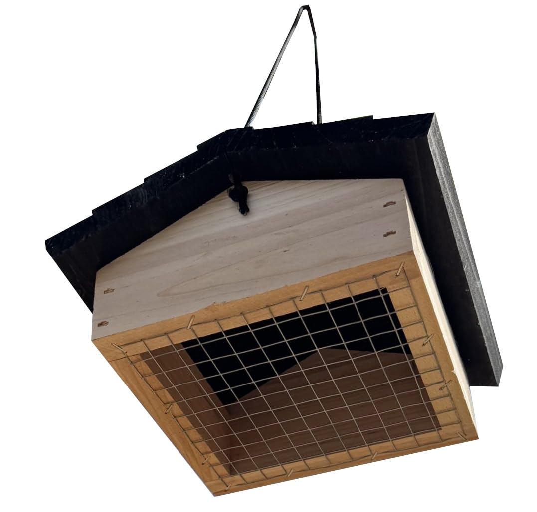 Selections Wooden Upside Down Hanging Woodpecker Suet Bird Feeder