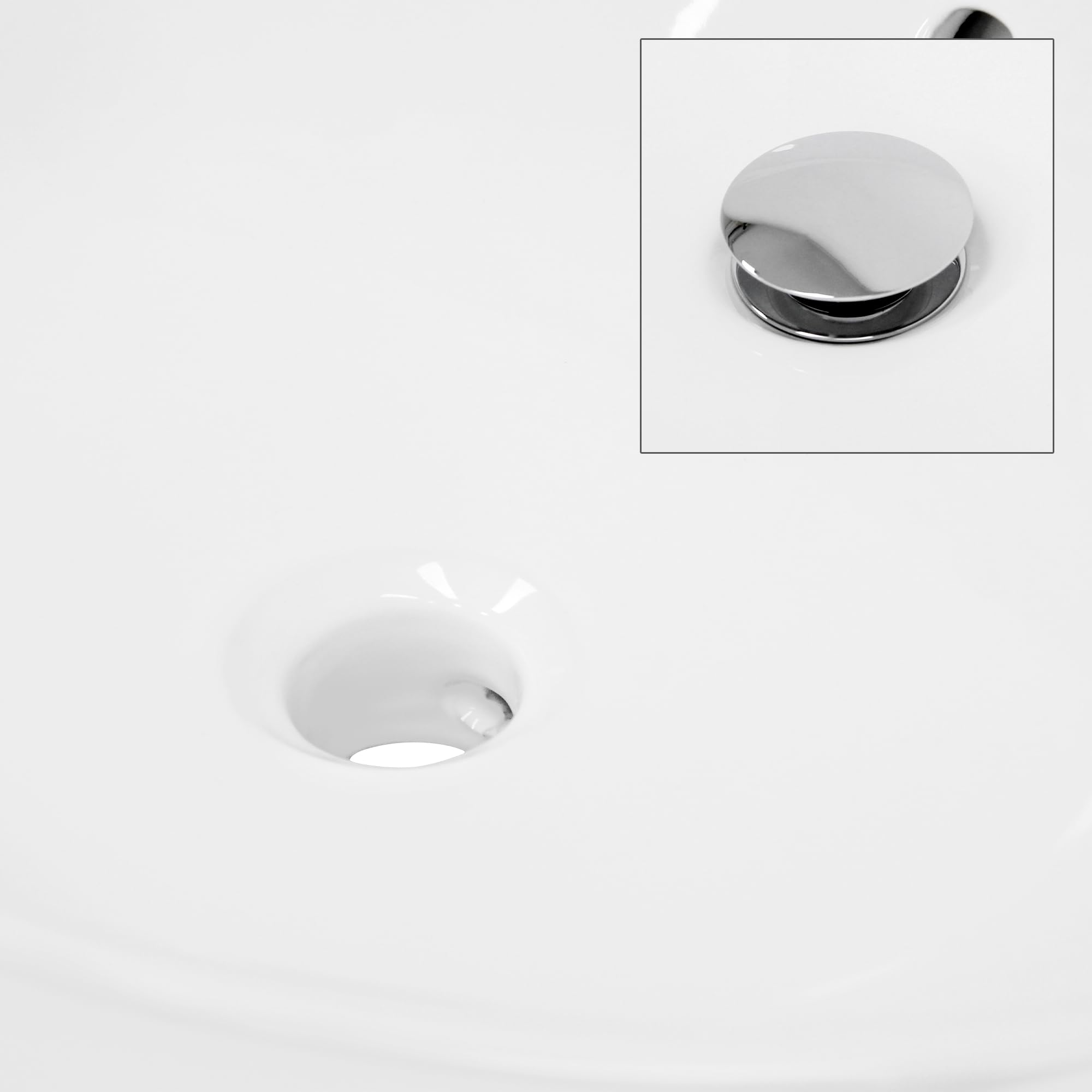 ML-Design Lavabo Encastrable 57x19,5x48,5cm Cerámica Diseño Ovalado Lavamanos Baño