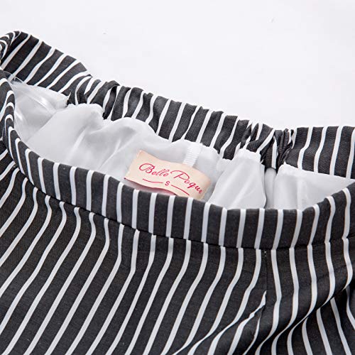 Belle Poque Women's Vintage Stripes Gothic Victorian Skirt Renaissance Style Falda3