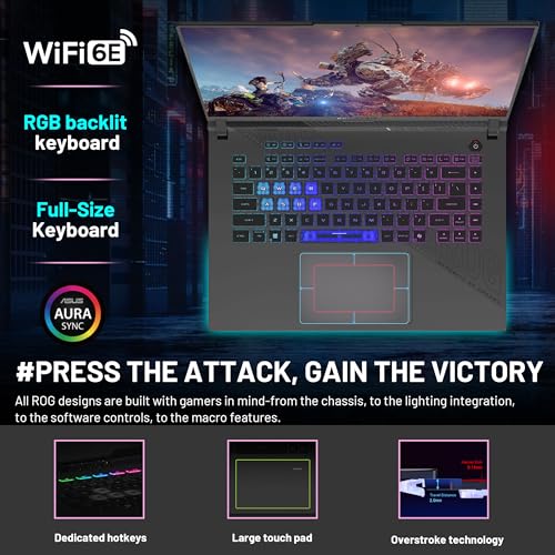 Image of ASUS ROG Strix G16 16 inch WUXGA 165Hz Gaming Laptop, AMD Ryzen 9 8940HX, GeForce RTX 5070 8GB GDDR7, 32GB DDR5, 3TB Storage (2TB SSD+1TB Docking Station Set), RGB Backlit Keyboard, Win 11 Pro, Gray