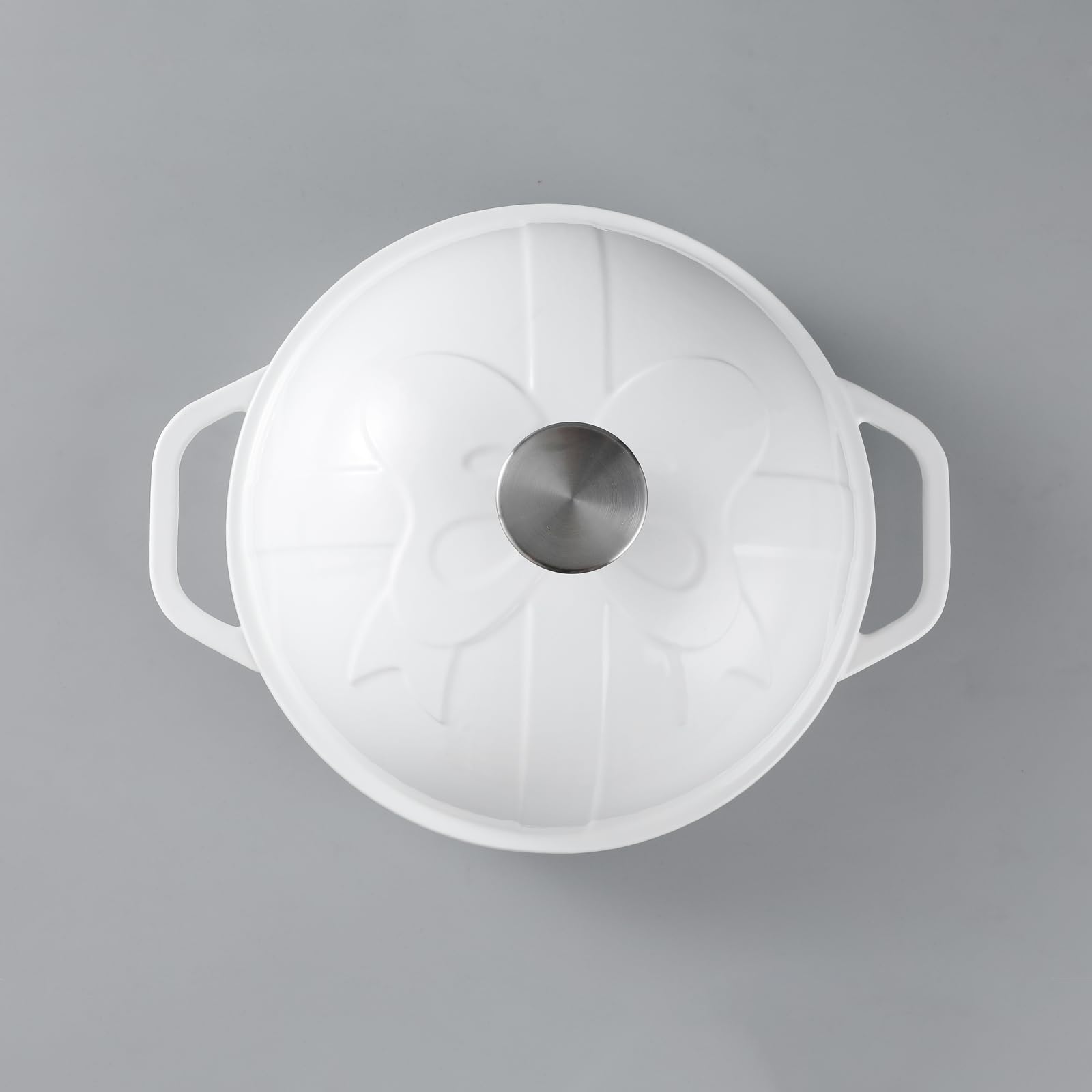 HAWOK Horno de pan de hierro fundido esmaltado DIA.10" con cesta para hacer pan blanco