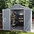 Oneinmil Outdoor Storage Shed, 6 x 8FT Resin Shed with Floor and Lockable Doors, Waterproof Outdoor Storage Cabinet, Plastic Construction for Outdoor Storage (Grey)