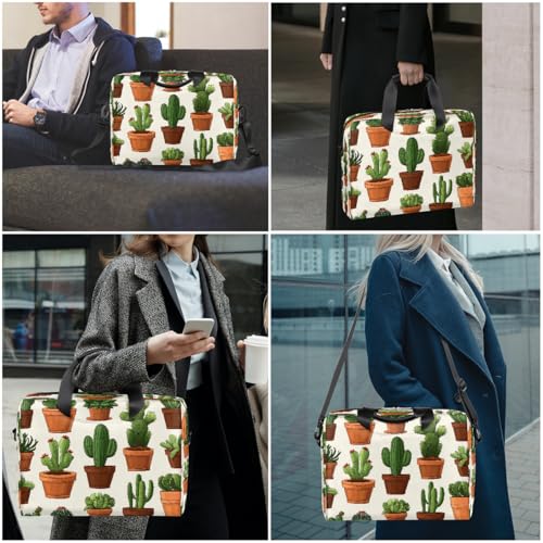 Bolso para Laptop Flores Cactus 15.6 Pulgadas miniatura 2