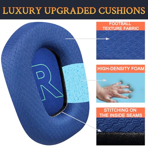 Image of SOULWIT Mesh Fabric Professional Earpads Replacement for Logitech G733 G535 G335 Lightspeed Wireless Gaming Headset, Ear Pads Cushions with Comfort Noise Isolation Foam - Blue