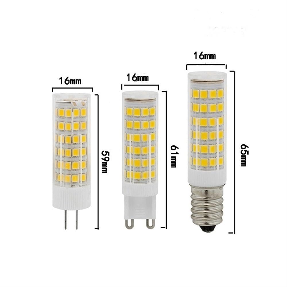 HHF Illuminazione Domestica, Confezione da 50 lampadine LED G9/G4/E14 AC220V 51/75LED-2835SMD 5W/7W Lampada LED in Ceramica a Mais(White 6000K,E14-75LED)