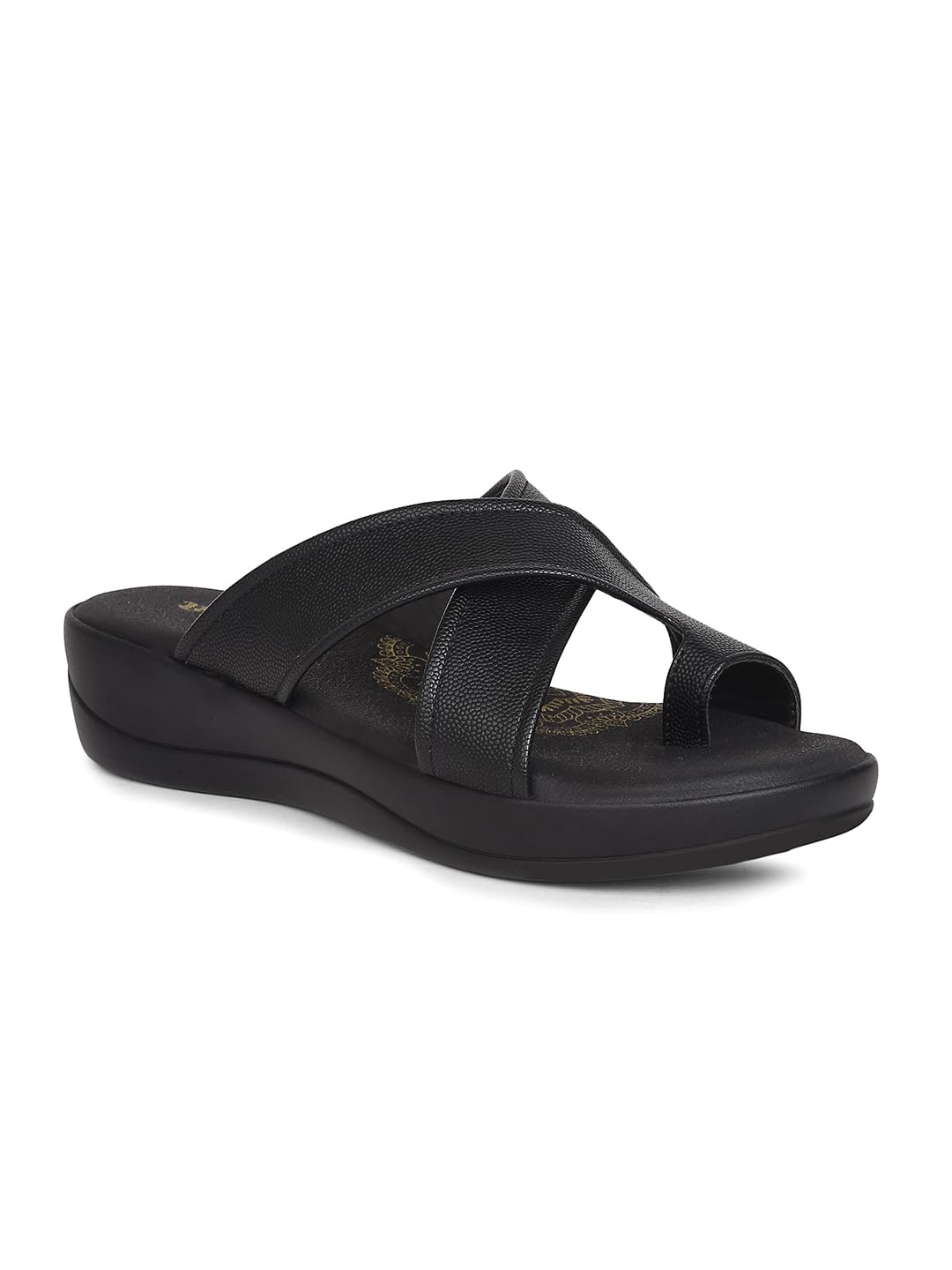 bata Women's Casual Toe Ring Slipper - Black-picture-11