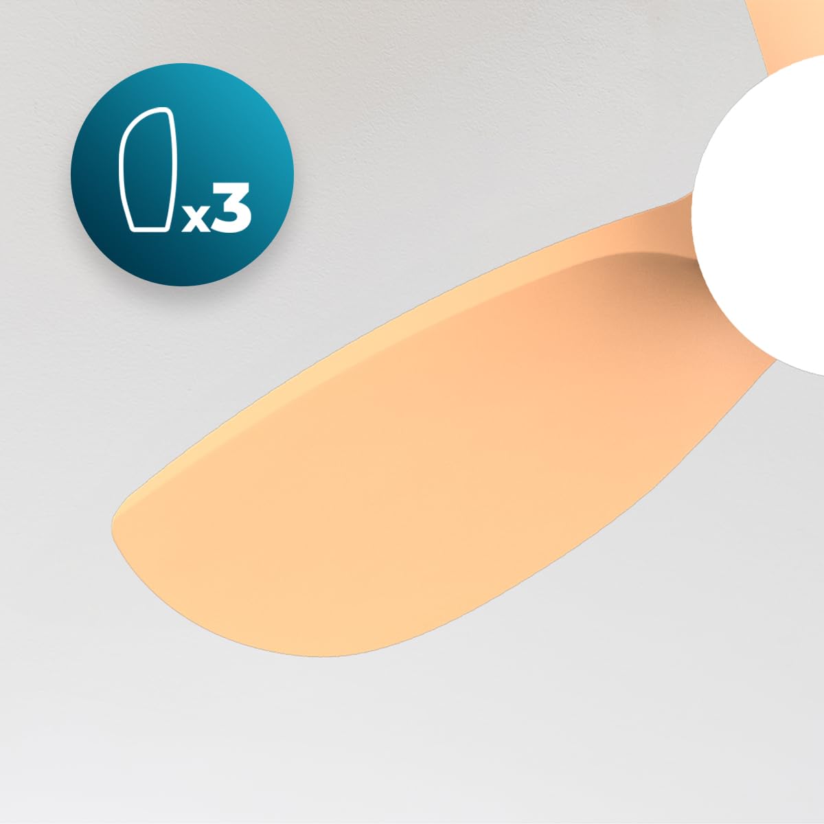 Cecotec - Ventilatore da Soffitto con luce EnergySilence Aero 3050 Orange, 35 W, motore DC, diametro 92 cm con luce LED, telecomando, timer, 6 velocità e 3 lame