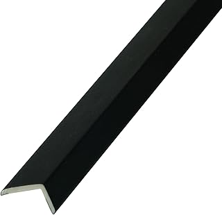 OUZUGIE 8-Pack 57 Inches, WPC Slat Wall Panel Trim,Corner Guard for Low Grille (Black)