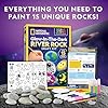 NATIONAL GEOGRAPHIC Glow in the Dark Rock Painting Kit - Arts & Crafts Kit for Kids, Decorate 15 River Rocks with 15 Paints & More Art Supplies, Outdoor Toys for Girls and Boys, Easter Basket Stuffers #5
