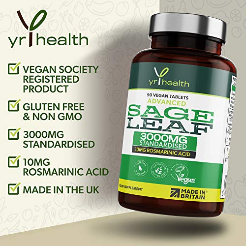 Sage-Tablets-3000mg-High-Strength-for-Hot-Flushes-Night-Sweats-Perimenopause-Menopause-Symptoms-90-Vegan-Tablets-not-Capsules-Standardised-10mg-Rosmarinic-Acid-Made-in-The-UK-by-YrHealth