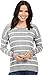 U.S. POLO ASSN. Womens Hi-Lo Hem Striped Pullover Sweater
