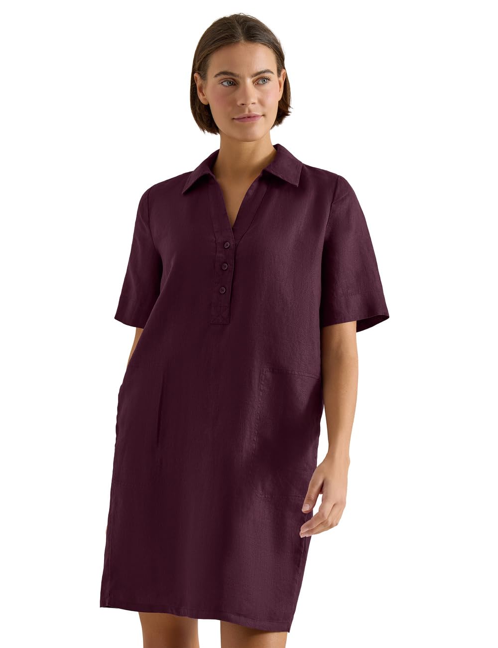 Cecil Knielanges Kleid aus reinem Leinen