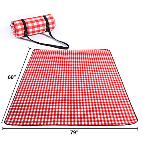 image for AOPEIER Outdoor Picnic Blankets 3 Layers for Water-Resistant Handy Mat