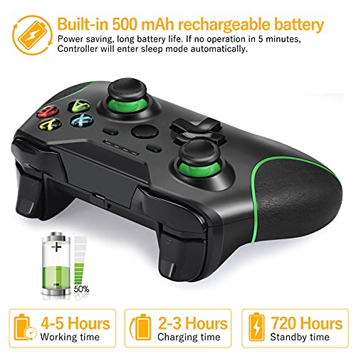 Glowant Wireless Controller Replacement For Xbox One Controller,2.4G Wireless Gamepad Joystick With Dual Vibration And Built-In 500Mah Rechargeable Battery Compatible With Xbox One(Bl) #TOP4