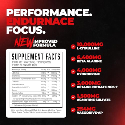 Image of Pump Serum Non Stim Pre-Workout - Fully Loaded Stimulant Free Pre Workout for Extreme Pumps, Vascularity & Muscle Fullness, with L-Citrulline, HydroPrime & Nitrates, Strawberry Mojito, 40 Servings