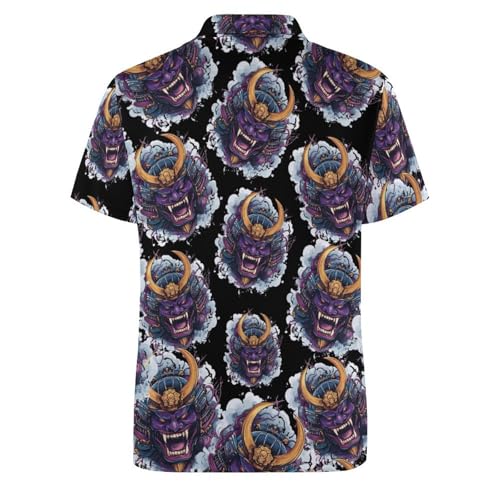 Camiseta clásica de manga corta Oni Mask con cuello polo de entrenamiento de golf para mujer 6