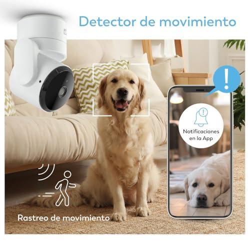 Miniatura 5 de Garza Smart - Cámara De Vigilancia 360 Interior Inteligente Ip Wifi 2.4ghz, 1080 Hd, Visión Nocturna, Detección De Movimiento, Modo Privacidad, Control Remoto Por App