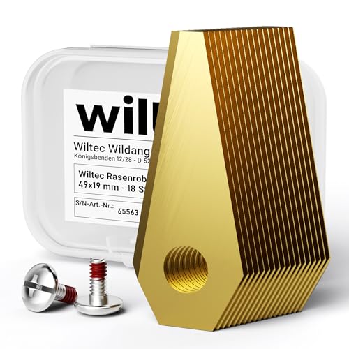 Wiltec Juego de cuchillas para robot cortacésped 18 hojas de acero inoxidable revestimiento de titanio resistente a la corrosión para un corte uniforme del césped aptas para varios modelos