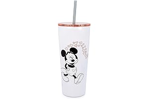 Simply Modern Disney Minnie & Mickey Blowing Kiss Hearts Double Walled Stainless Steel Tumbler