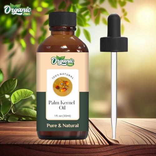Image of Organic Zing Palm Kernel (Elaeis Guineensis) Oil | Pure & Natural Carrier Oil for Skincare & Hair care- 30ml /1.01fl oz