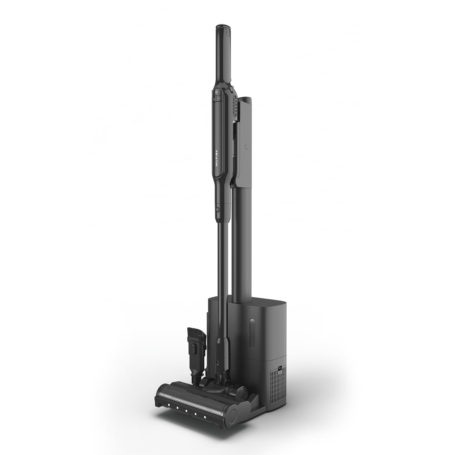 Nilfisk Move Akku-Staubsauger mit Ladestation – 2-in-1 Leichter Stiel- und Handstaubsauger (Schwarz)