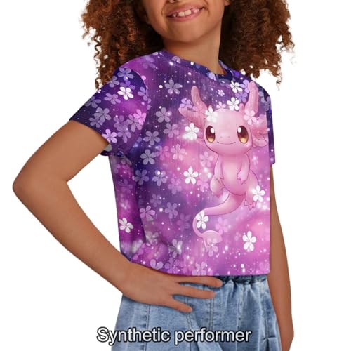Image of 4th of July Shirt for Girls 7-8 Years US Flag Crop Tops Kids Outfit Independent Day Graphic Tee-