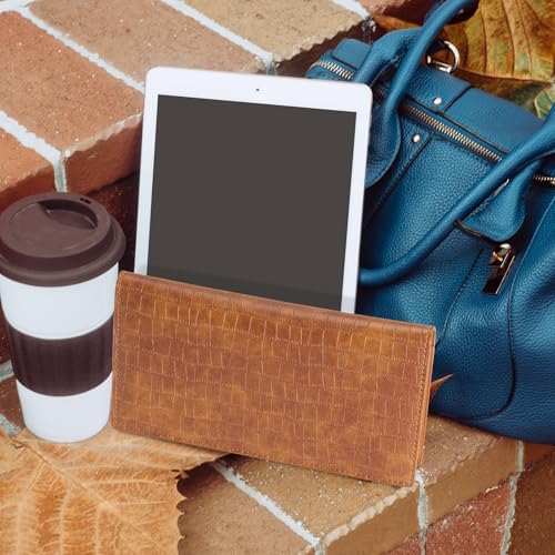 Image of CoBak Checkbook Cover for Women & Men - PU Leather Case with RFID Blocking | Classic Design Check Book Holder for Personal and Business