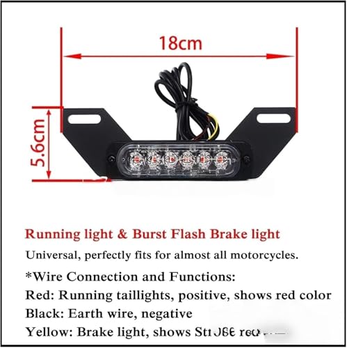 Luz trasera para matrícula de moto universal que soluciona fallos de señalización 5