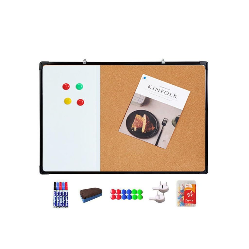 Magnético Borrado en Seco Pizarra Blanca Tablones de Anuncios de Corcho Combinación de Pared Tablón de Anuncios de Corcho para Oficina, Casa, Planificación, Memo (Color : Style2, Size : 70 * 100cm)