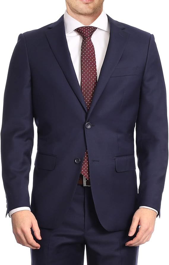 Arthur Black Mazara Classic Fit Two Button 100% Wool Wrinkle Resistant Suit