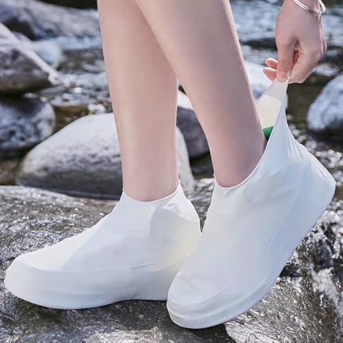 2 Pair Outdoor Latex Rain Boots Portable,Waterproof Shoe Covers Anti-slip and Wear-resistant