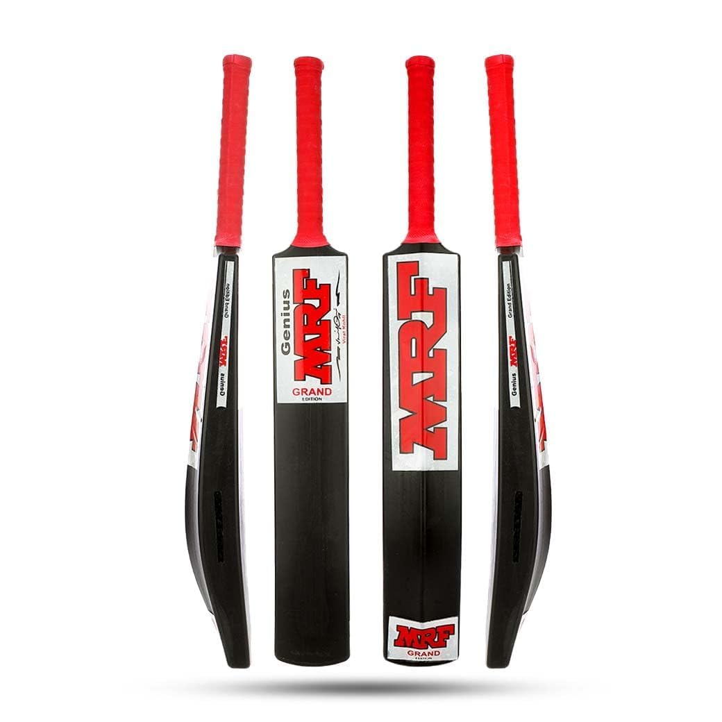 Strong Plastic Cricket Bat | Full Size Tennis Ball Practice Bat | Lightweight Sports Cricket Bat with Comfortable Grip | Black-image-9