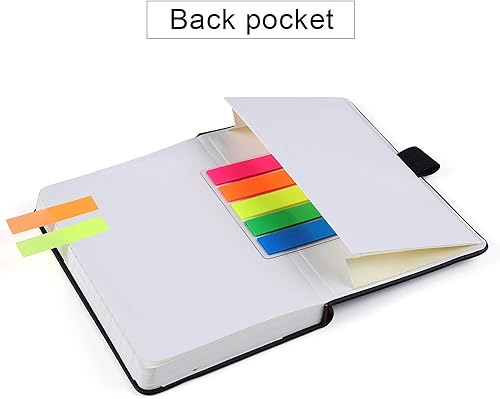 Miniatura 5 de Vanpad Paquete de 2 cuadernos de bolsillo pequeño de tapa dura de 3 x 5.5 pulgadas, mini diario rayado a rayas, cubierta de cuero, con soporte para