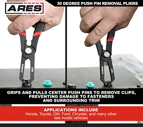 image for ARES 10071-30 Degree Push Pin Removal Pliers - Easily Removes Push Pin