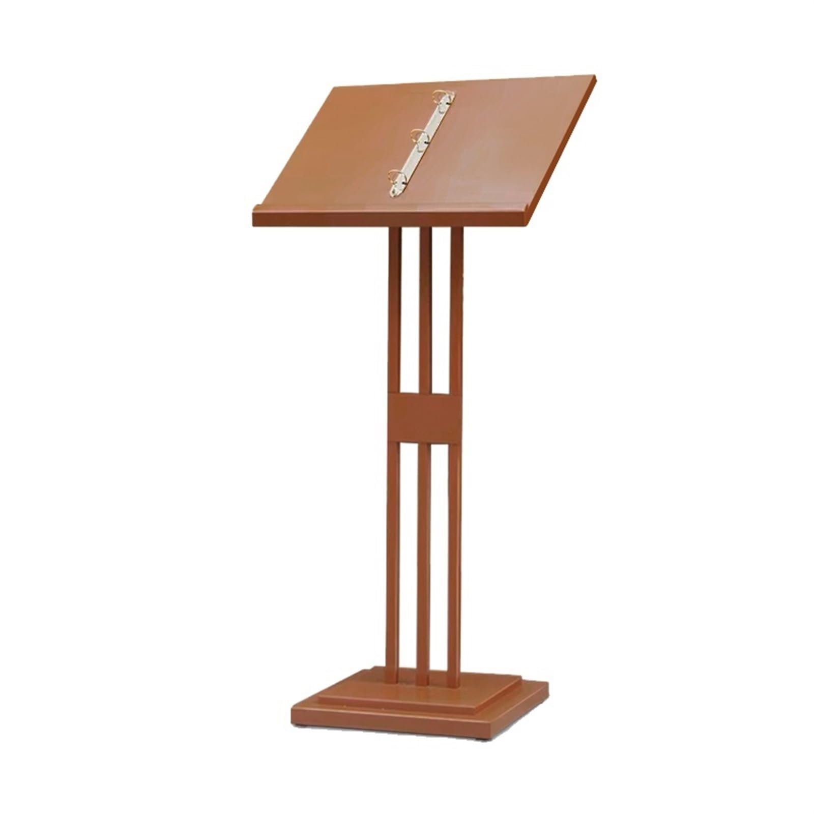 Soporte de menú independiente de metal para folletos, carpeta de anillos multiusos, soporte para carteles de podio para menús, restaurantes, eventos (tamaño: G 32 x 28 x 93 cm)