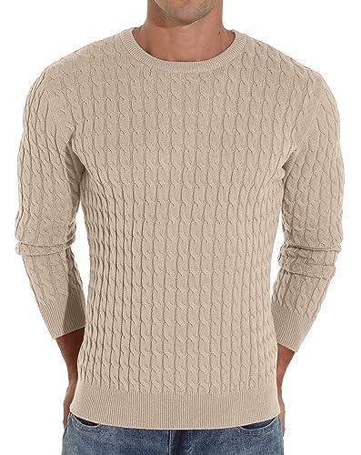 Askdeer Men's Pullover Sweater Crewneck Classic Soft Knitted Sweaters with Ribbing Edge2