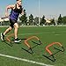 ASENVER Soccer Training Equipment Set, Multifunctional Football Gear with 4 Adjustable Hurdles 9.8 feet 6 Rungs Agility Speed Ladder (Orange)