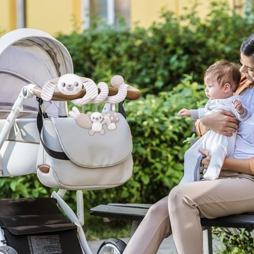 Jouets siège auto et poussette suspendus pour éveil bébé voyage - 2