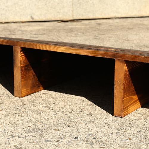 Rampa para bordillo de madera sólida color negro 50x60x10 cm miniatura 6