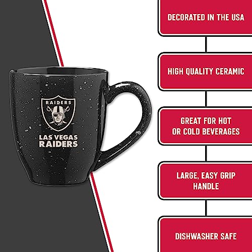 Image of Rico Industries NFL Football 16 oz Team Color Laser Engraved Speckled Ceramic Coffee Mug