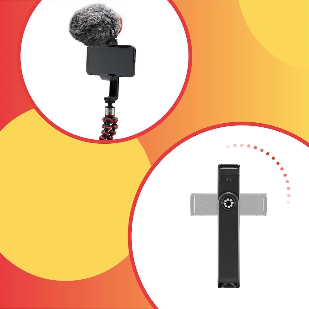 Trípode Flexible Joby GorillaPod GO Rojo | Con Cabeza De Bola Y Soporte GripTight 360 Para Móvil | Carga Hasta 0.5 Kg | Formato Portátil