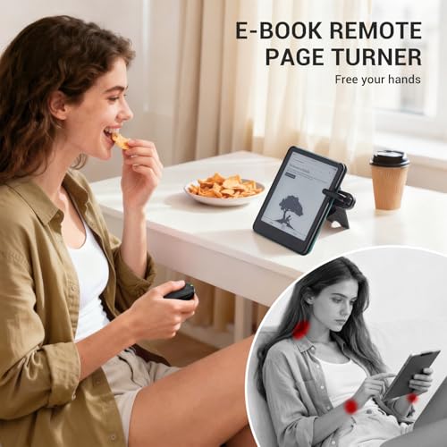 Image of CoBak Remote Page Turner - Page Turning & Camera Remote Shutter for Kobo, E-Readers, iPad & iPhone, Compatible with Kindle Paperwhite - Wireless Control for Reading, Photos & Video