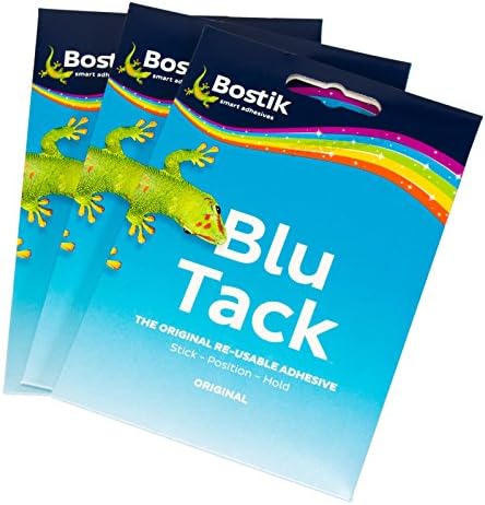 [Pack of 3] Bostik Blu Tack 48g Packs Reusable Adhesive Sticky Putty (Pink)