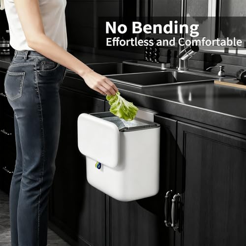 Cubo de basura delgado para cocina que soluciona problemas de espacio 6