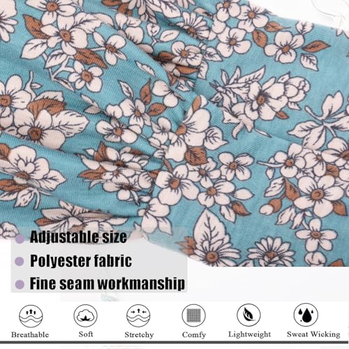 Image of 6 Pieces Adjustable Headbands for Women Elastic Knotted Boho Headbands For Women Fashion Wide Headband Hair Scarf Headband Yoga Workout Head Bands Hair Accessories Band
