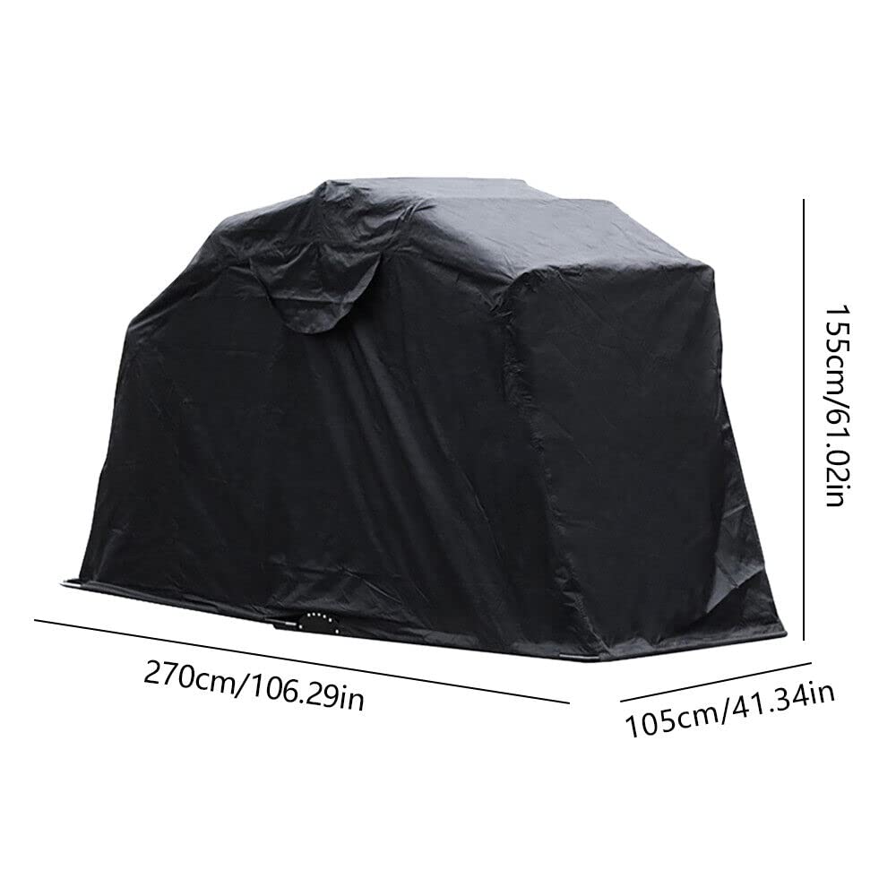 Tenda da moto, garage, pieghevole, per quad, garage, resistente, in poliestere 600D, con custodia, Nera