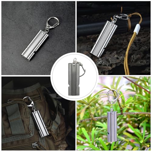 Silbato de acero inoxidable de alto decibel para emergencia y deporte miniatura 4