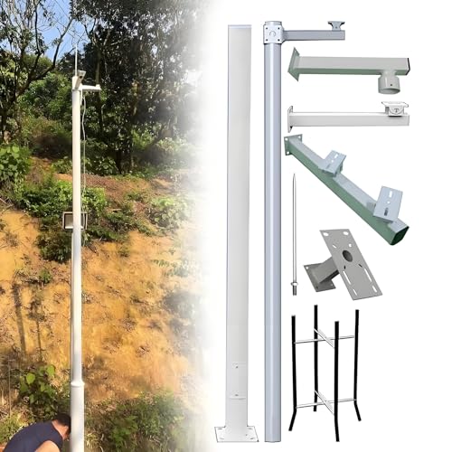 FENGSSLL Support de Poteau pour caméra de sécurité, Hauteur : 2,5 m, 3,5 m, 4,0 m, 4,5 m, 5 m, 6 m, pour école, Jardin, Porche, terrasse, allée 14.8ft~4.5m
